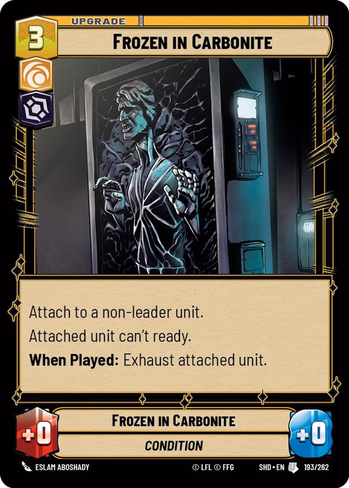 Frozen in Carbonite SHD-193 Star Wars Unlimited card