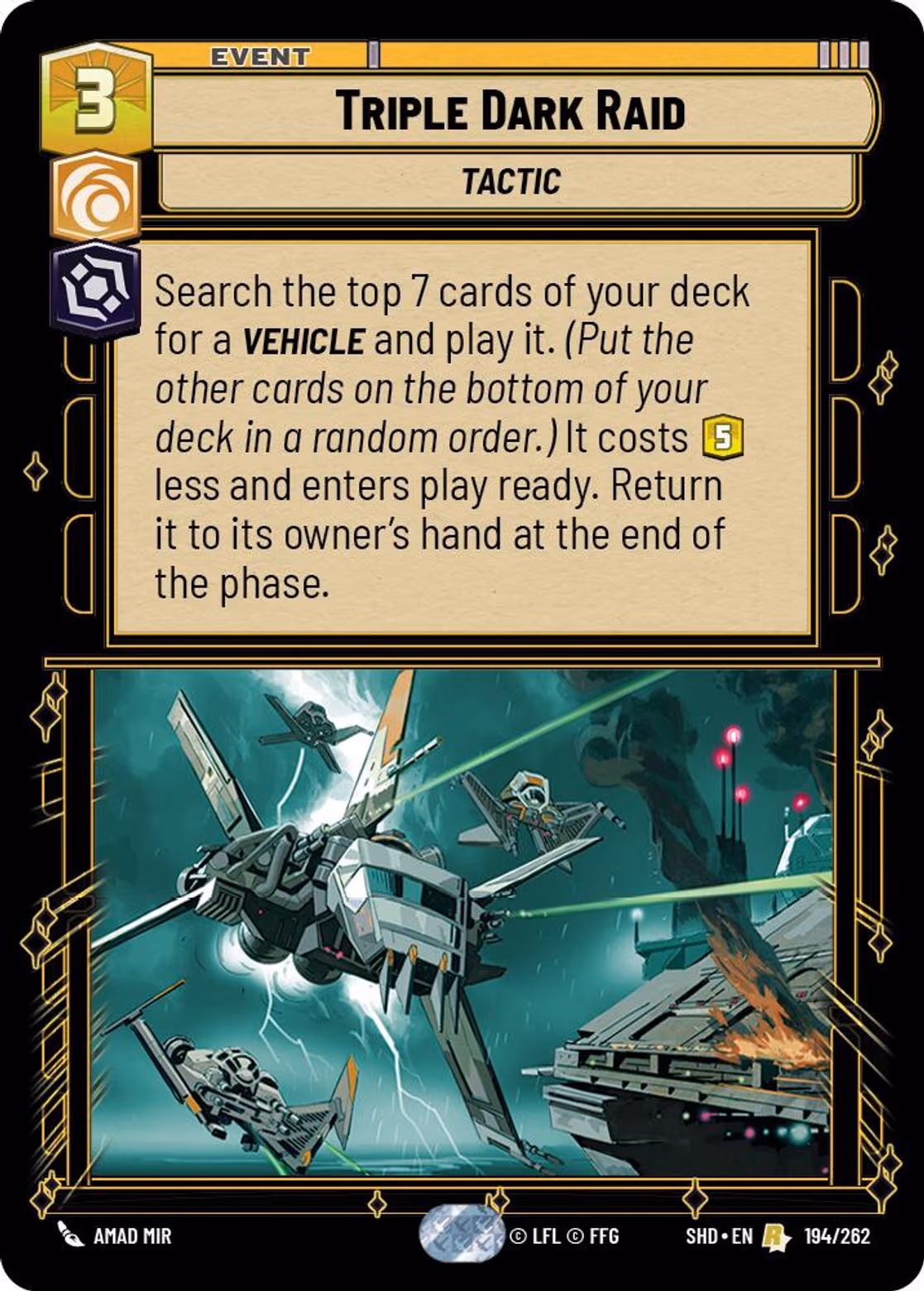 Triple Dark Raid SHD-194 Star Wars Unlimited card