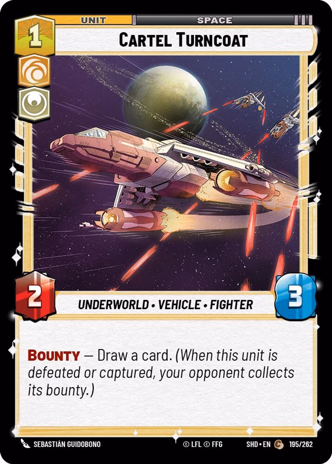 Cartel Turncoat SHD-195 Star Wars Unlimited card