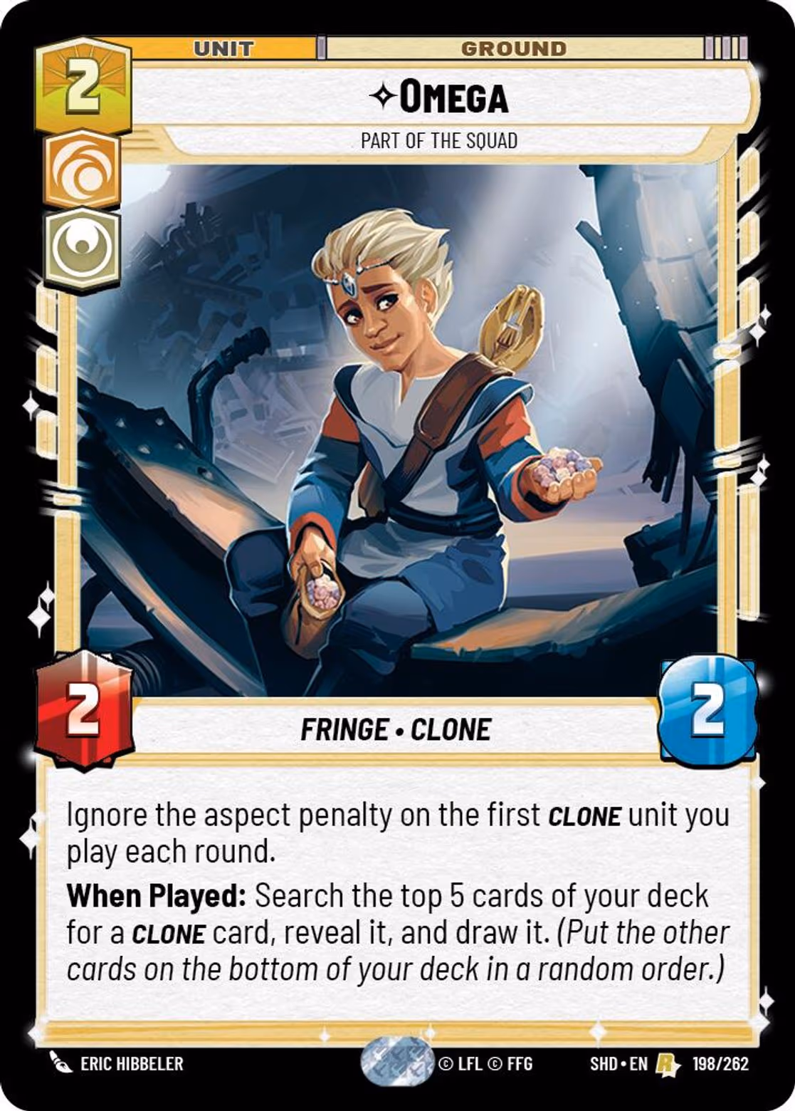 Omega - Part of the Squad SHD-198 Star Wars Unlimited card