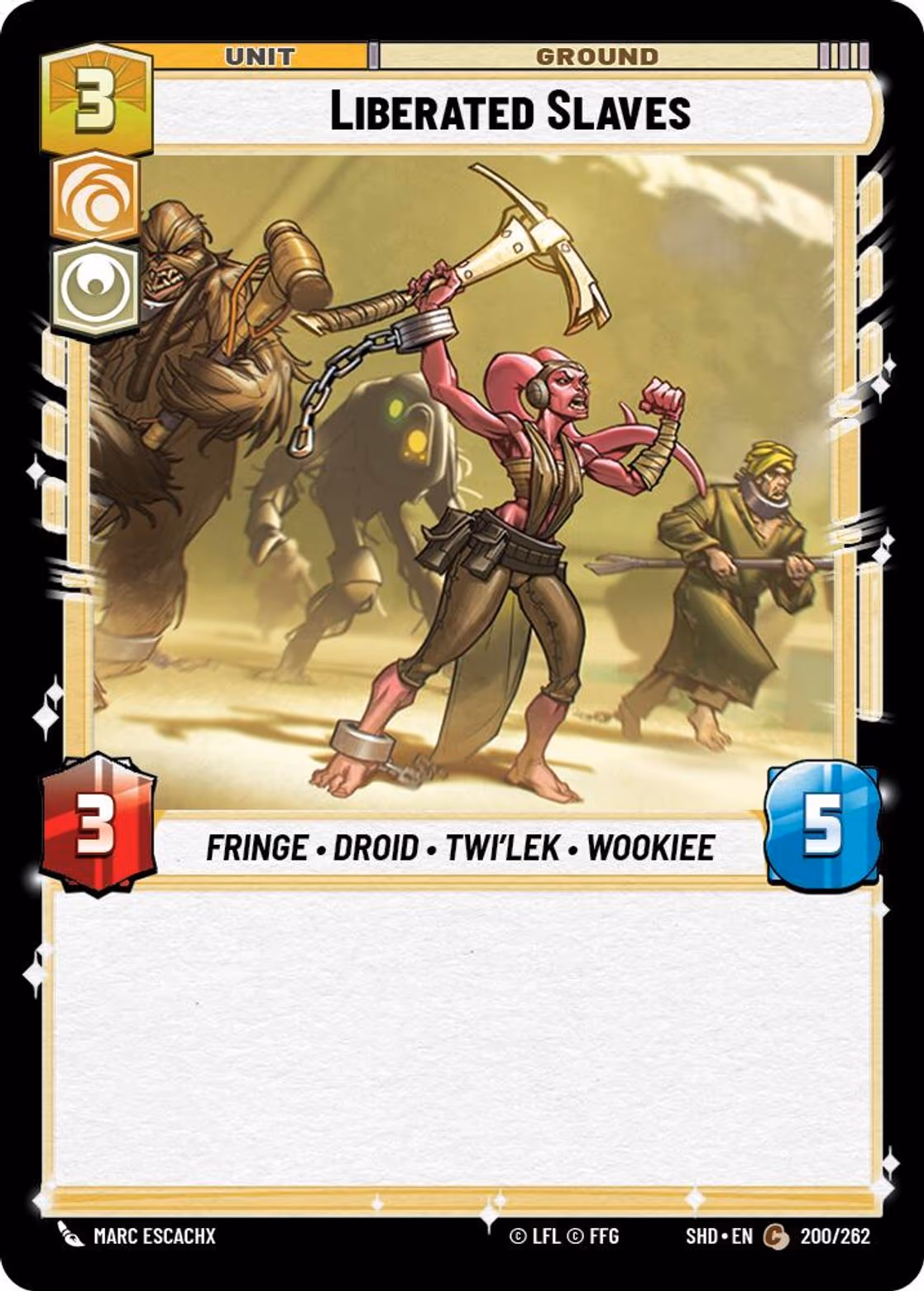 Liberated Slaves SHD-200 Star Wars Unlimited card