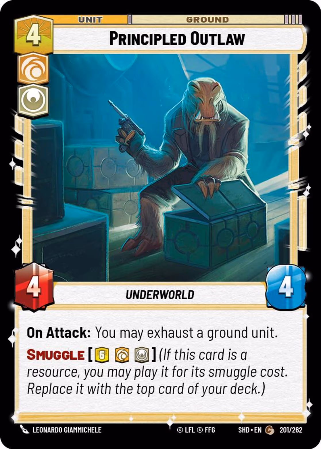 Principled Outlaw SHD-201 Star Wars Unlimited card
