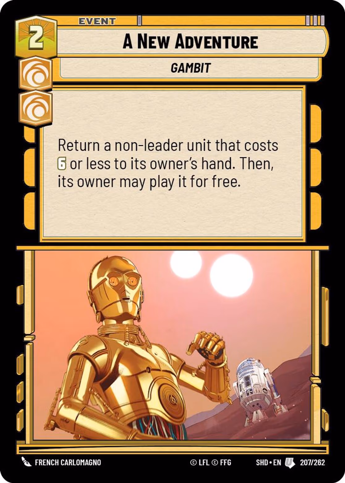 A New Adventure SHD-207 Star Wars Unlimited card