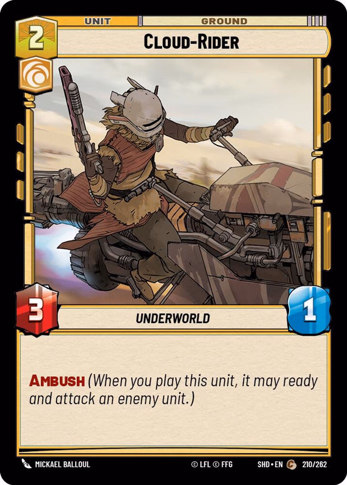 Cloud-Rider SHD-210 Star Wars Unlimited card