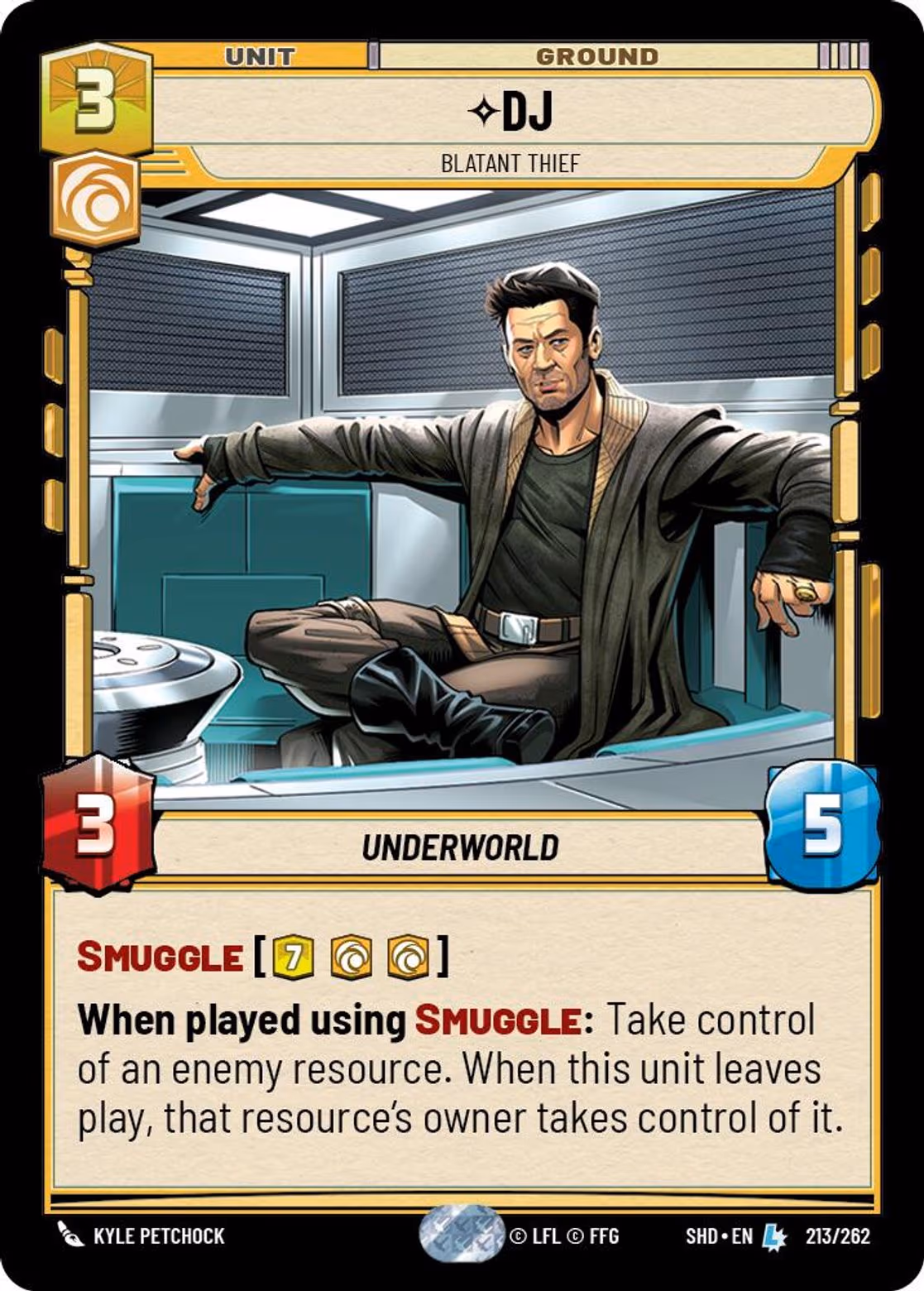 DJ - Blatant Thief SHD-213 Star Wars Unlimited card