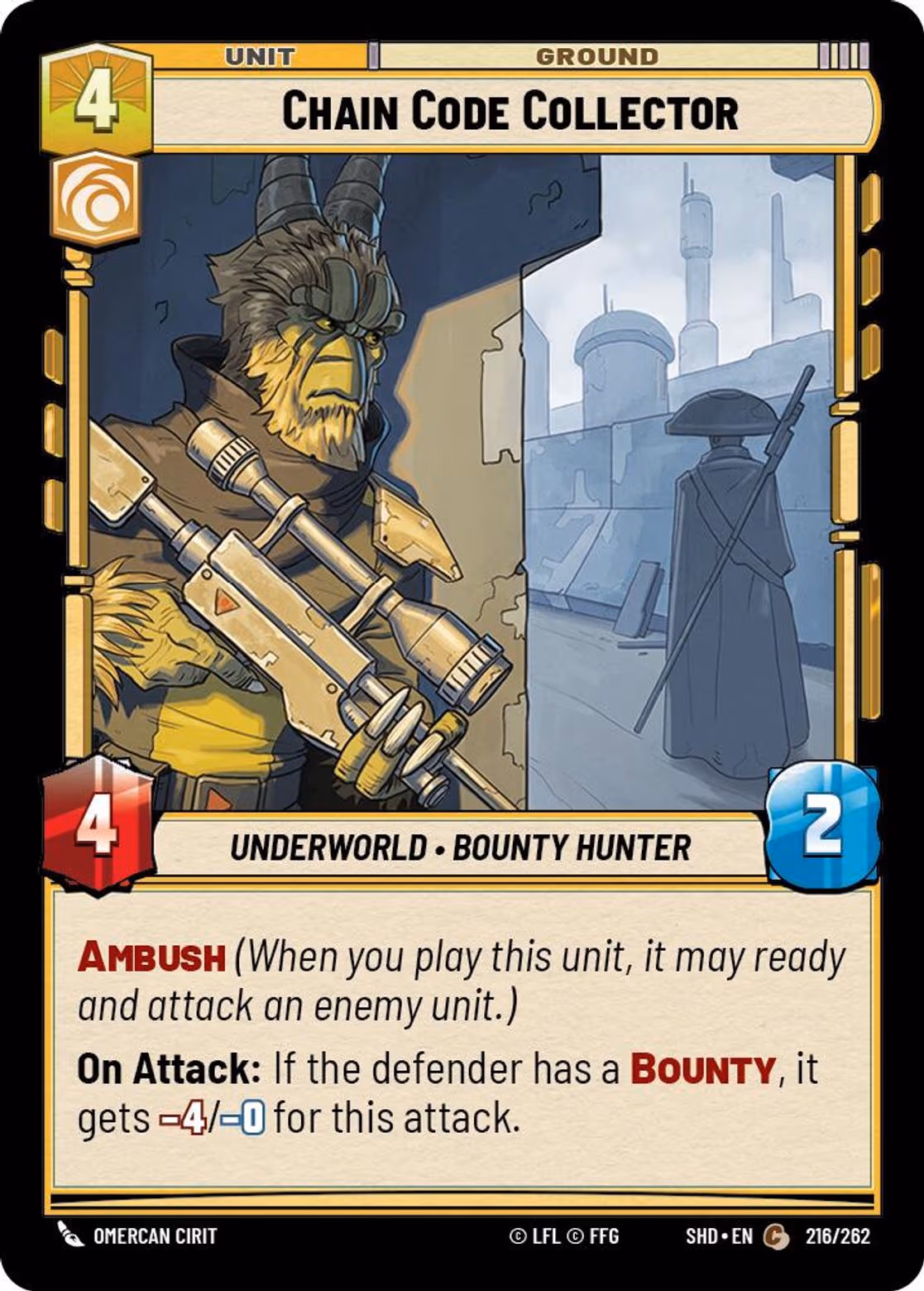 Chain Code Collector SHD-216 Star Wars Unlimited card