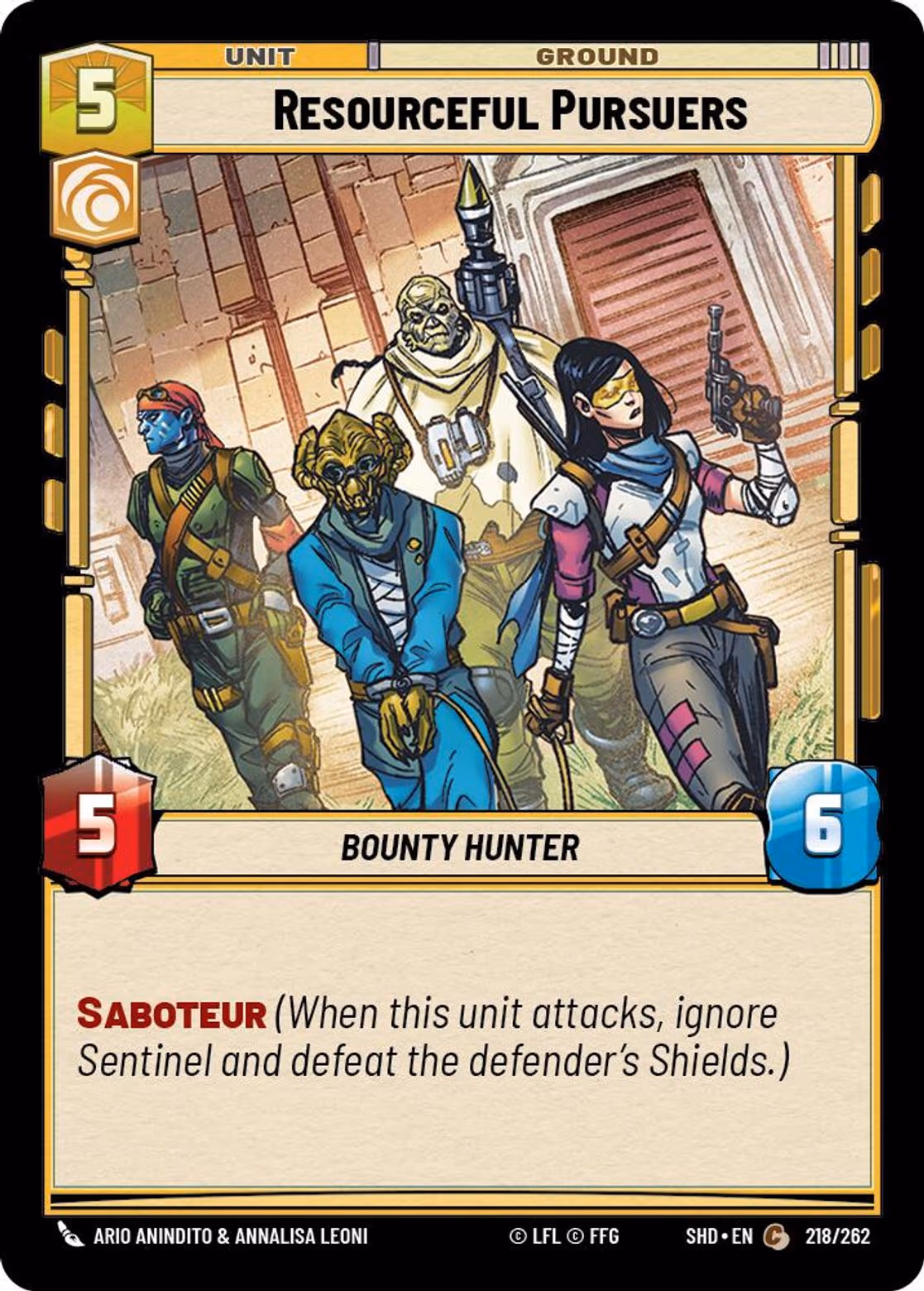 Resourceful Pursuers SHD-218 Star Wars Unlimited card