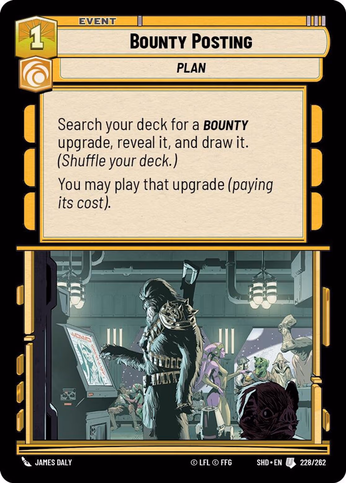 Bounty Posting SHD-228 Star Wars Unlimited card
