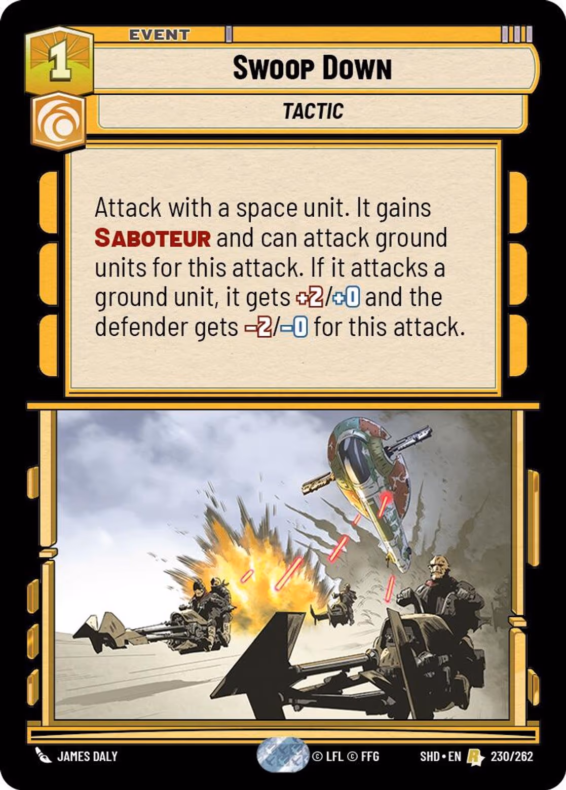 Swoop Down SHD-230 Star Wars Unlimited card