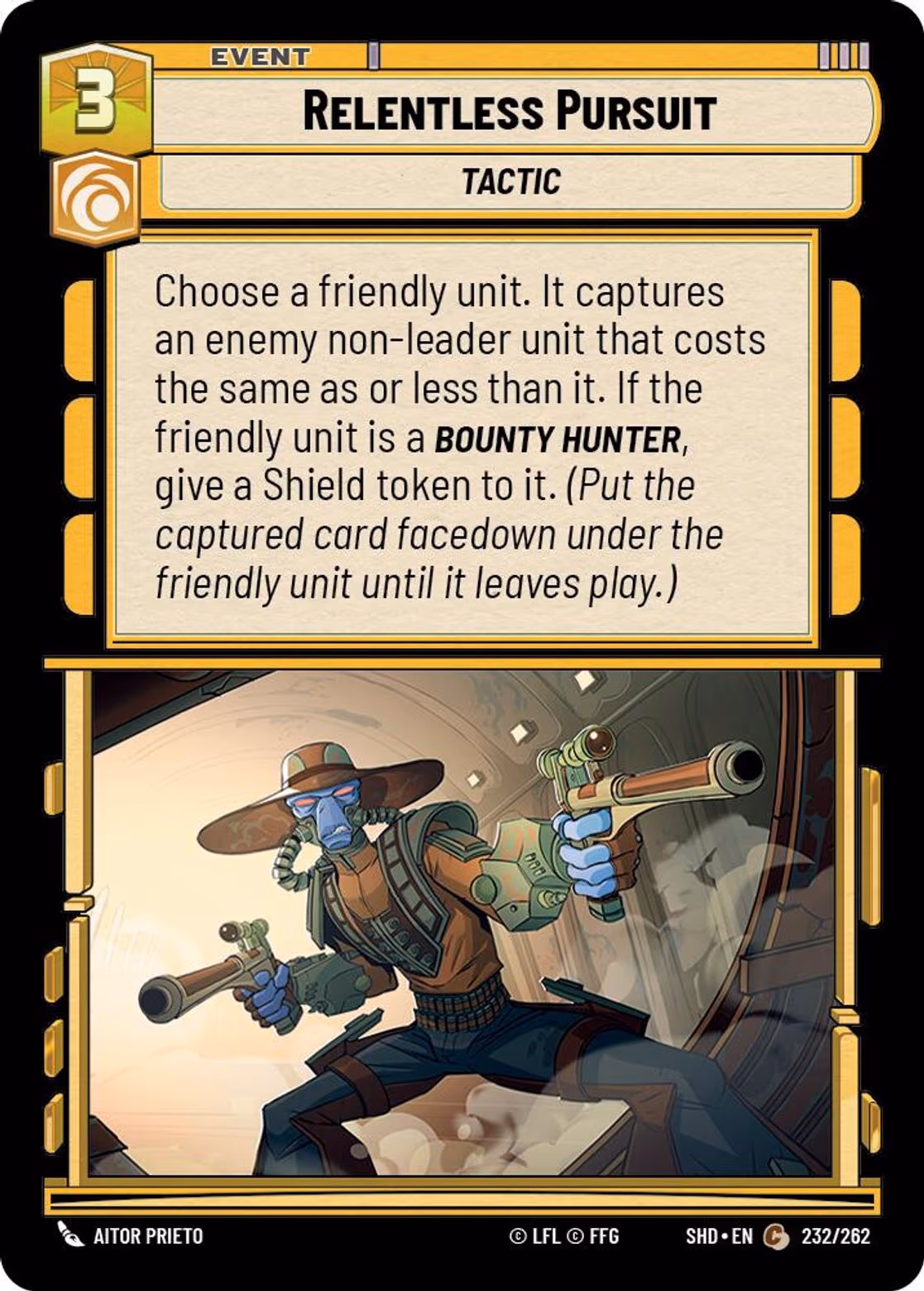 Relentless Pursuit SHD-232 Star Wars Unlimited card