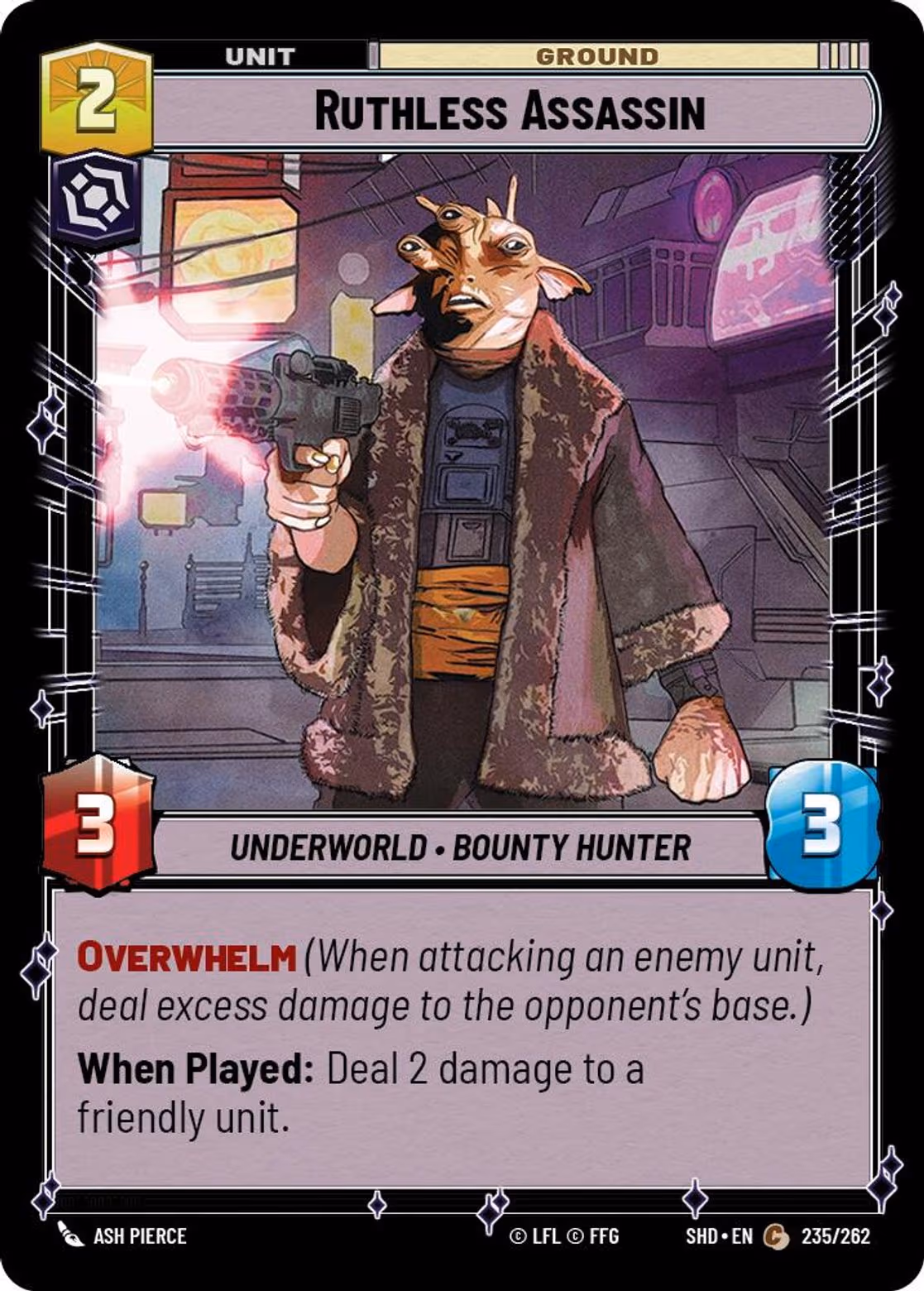 Ruthless Assassin SHD-235 Star Wars Unlimited card