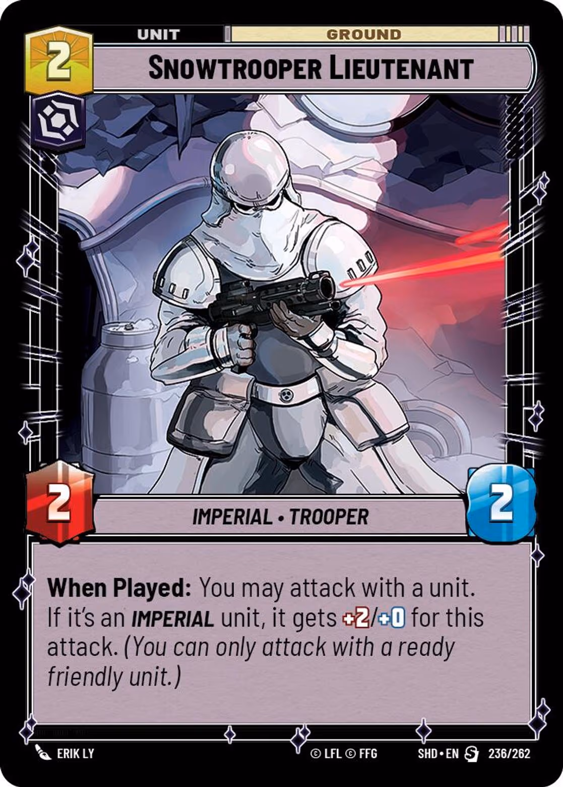 Snowtrooper Lieutenant SHD-236 Star Wars Unlimited card