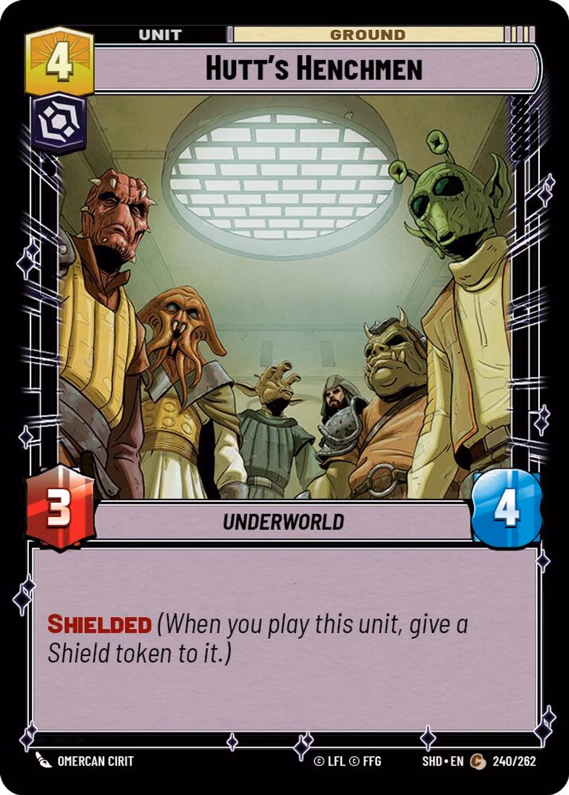 Hutt's Henchmen SHD-240 Star Wars Unlimited card