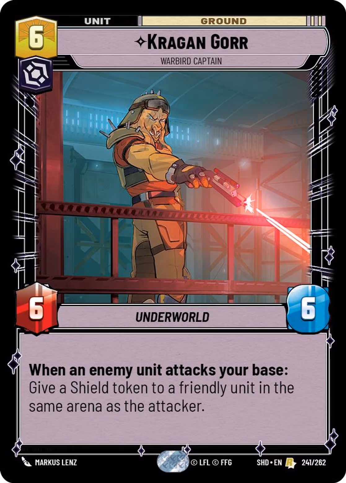 Kragan Gorr - Warbird Captain SHD-241 Star Wars Unlimited card