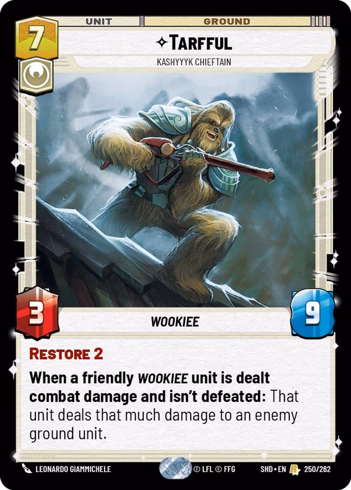 Tarfful - Kashyyyk Chieftan SHD-250 Star Wars Unlimited card