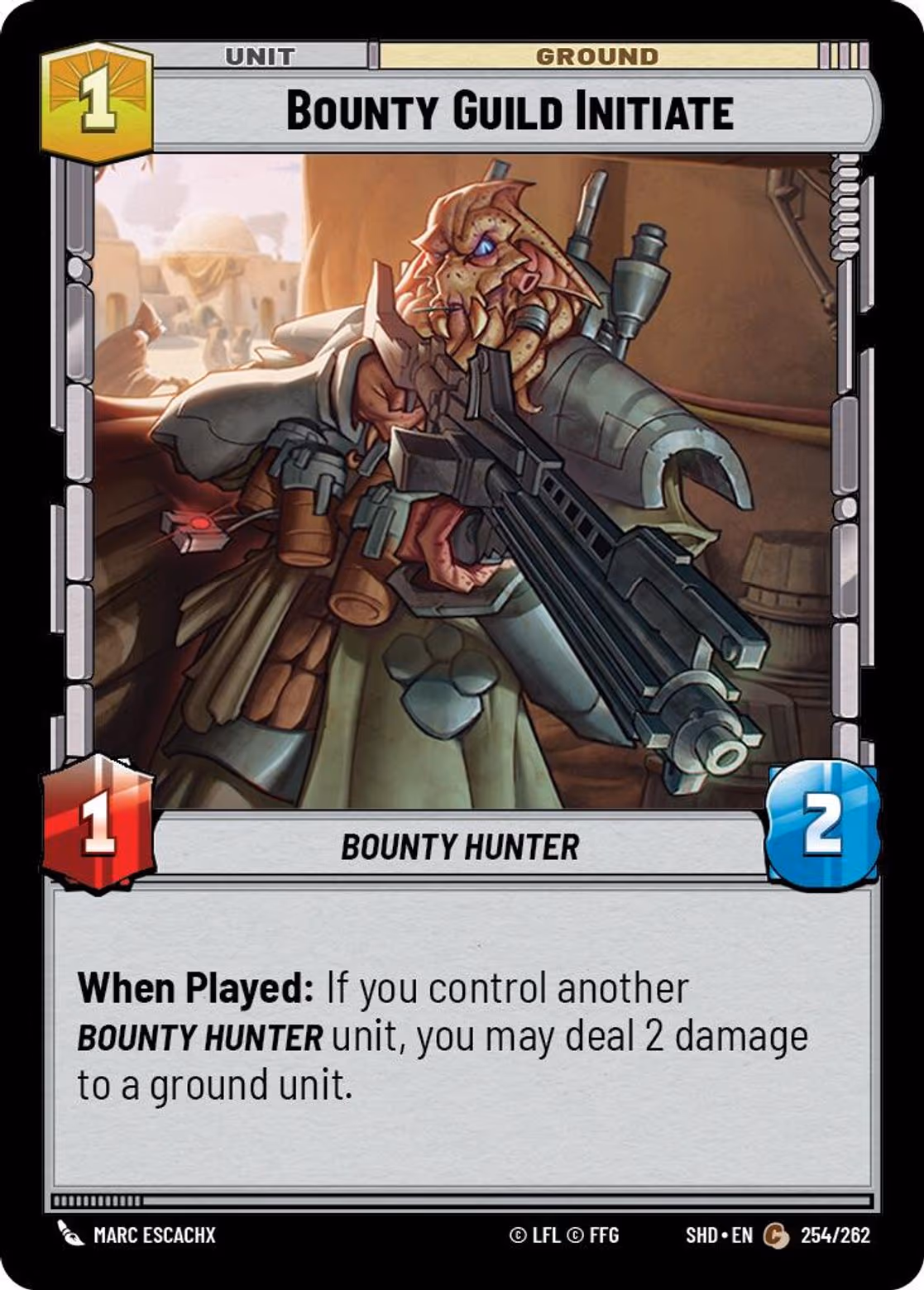 Bounty Guild Initiate SHD-254 Star Wars Unlimited card
