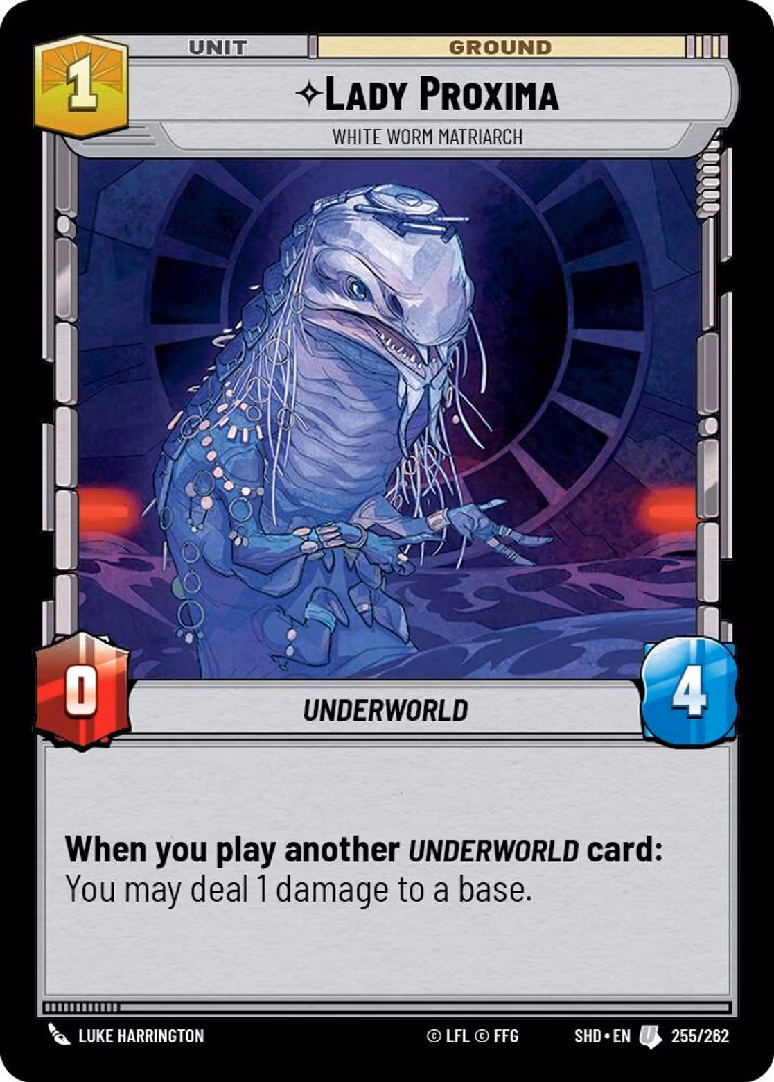 Lady Proxima - White Worm Matriarch SHD-255 Star Wars Unlimited card