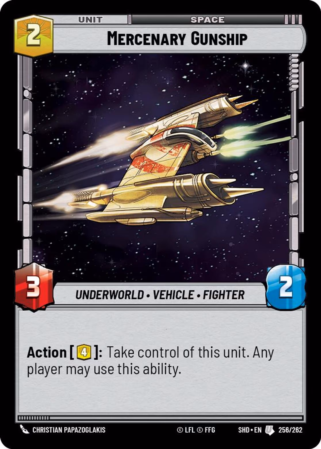 Mercenary Gunship SHD-256 Star Wars Unlimited card