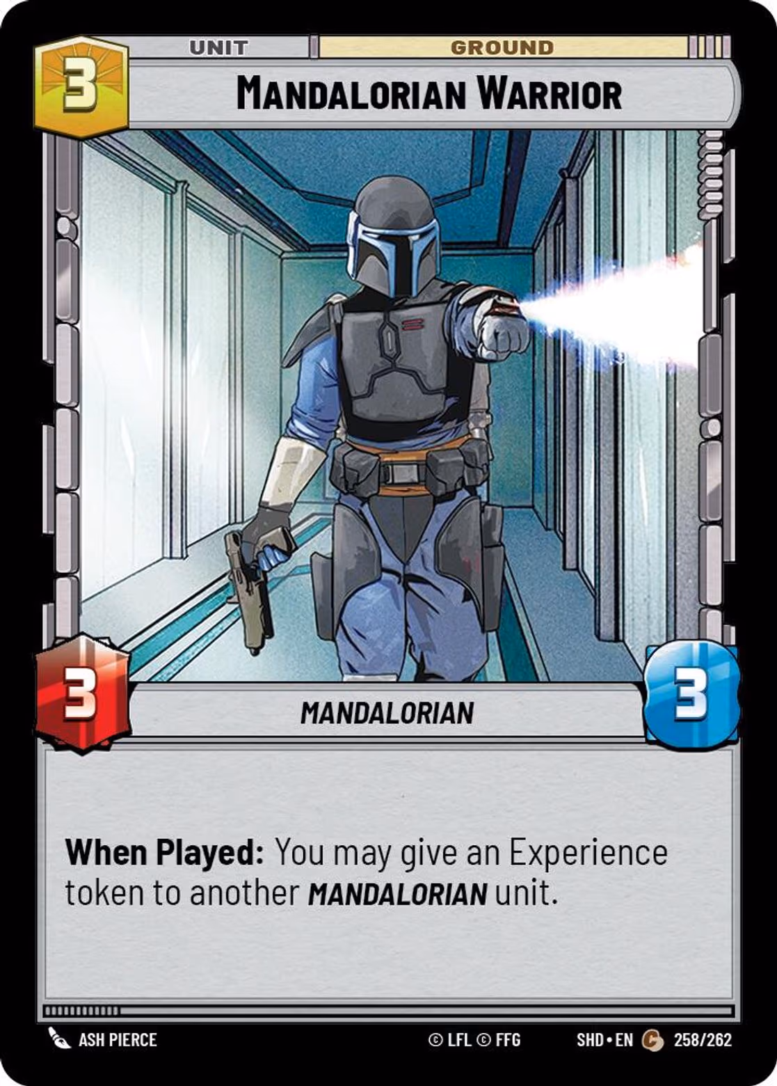 Mandalorian Warrior SHD-258 Star Wars Unlimited card