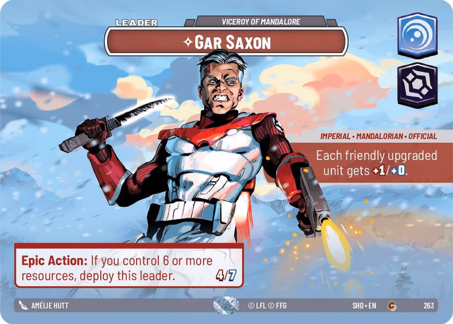 Gar Saxon - Viceroy of Mandalore SHD-263 Showcase Star Wars Unlimited card