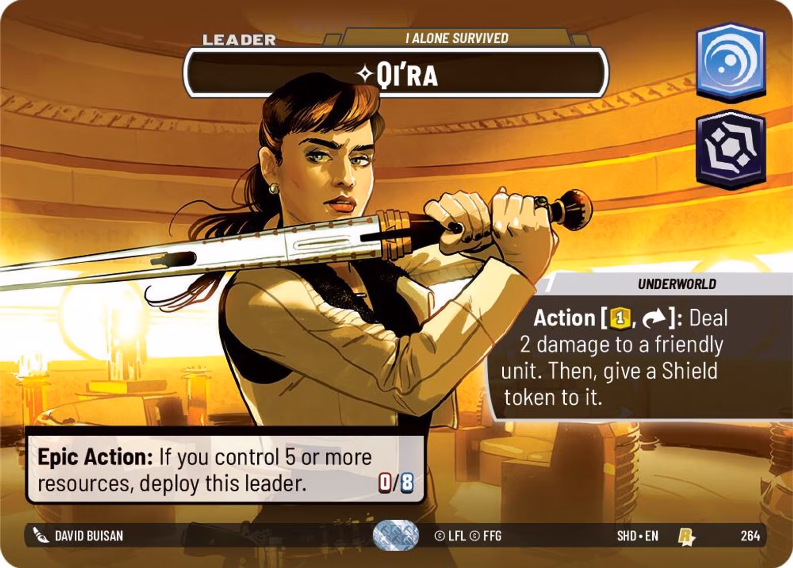 Qi'ra - I Alone Survived SHD-264 Showcase Star Wars Unlimited card