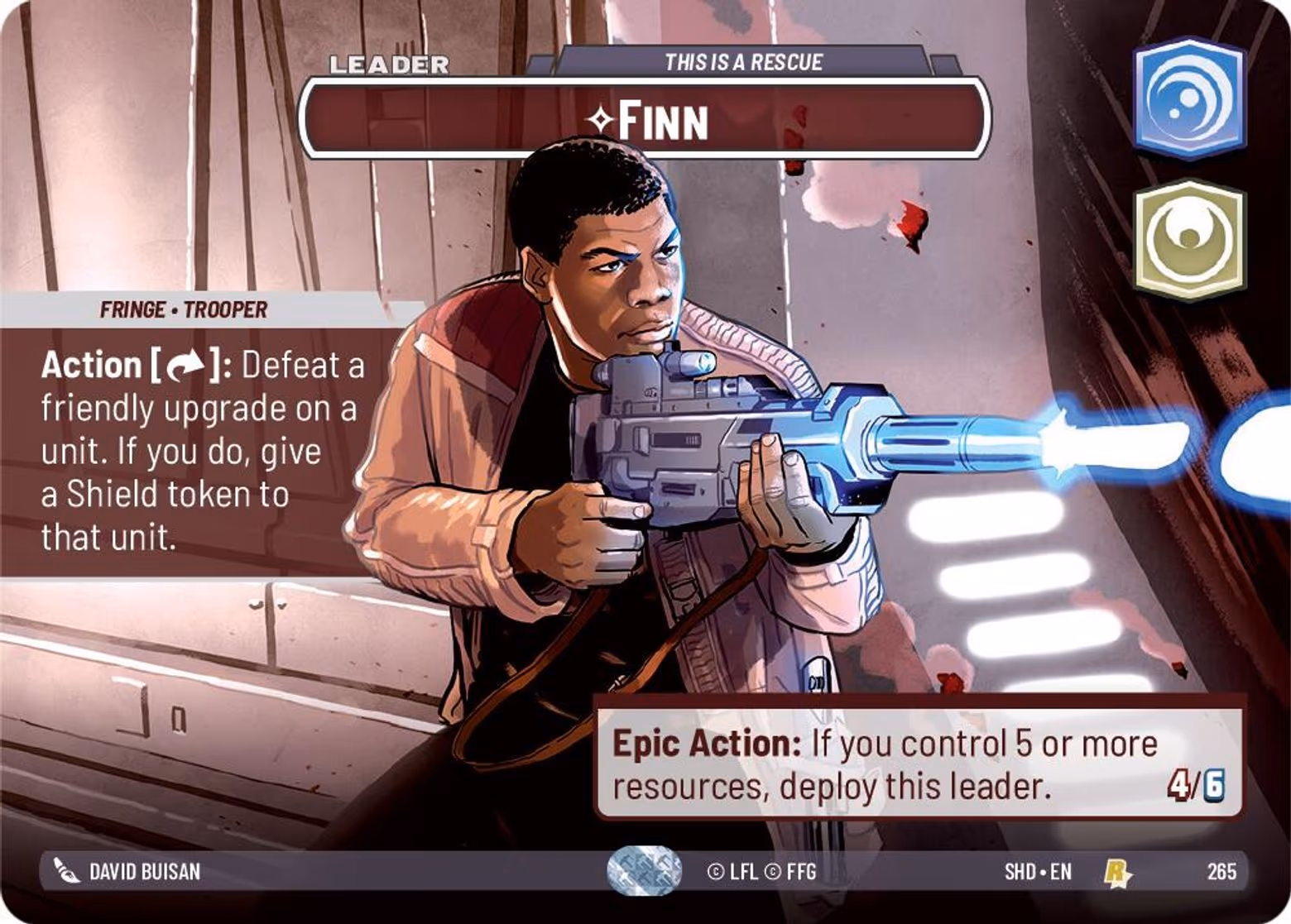 Finn - This is a Rescue SHD-265 Showcase Star Wars Unlimited card