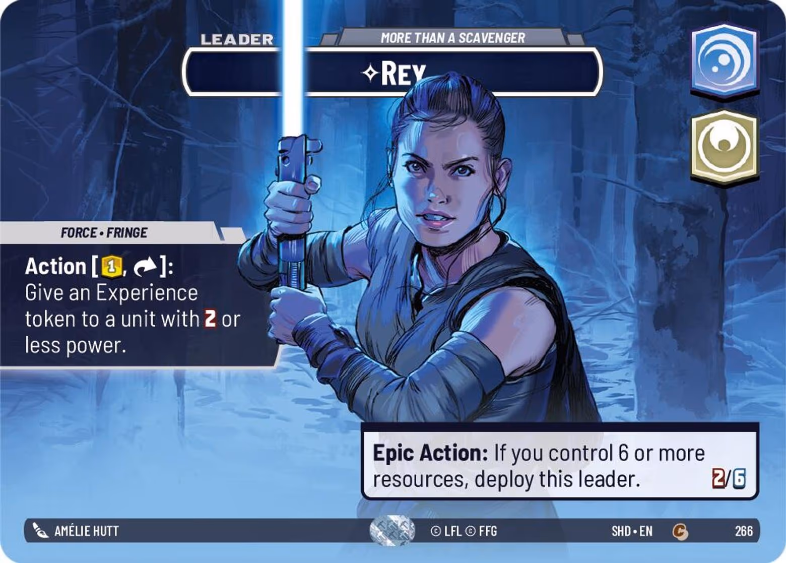 Rey - More Than a Scavenger SHD-266 Showcase Star Wars Unlimited card