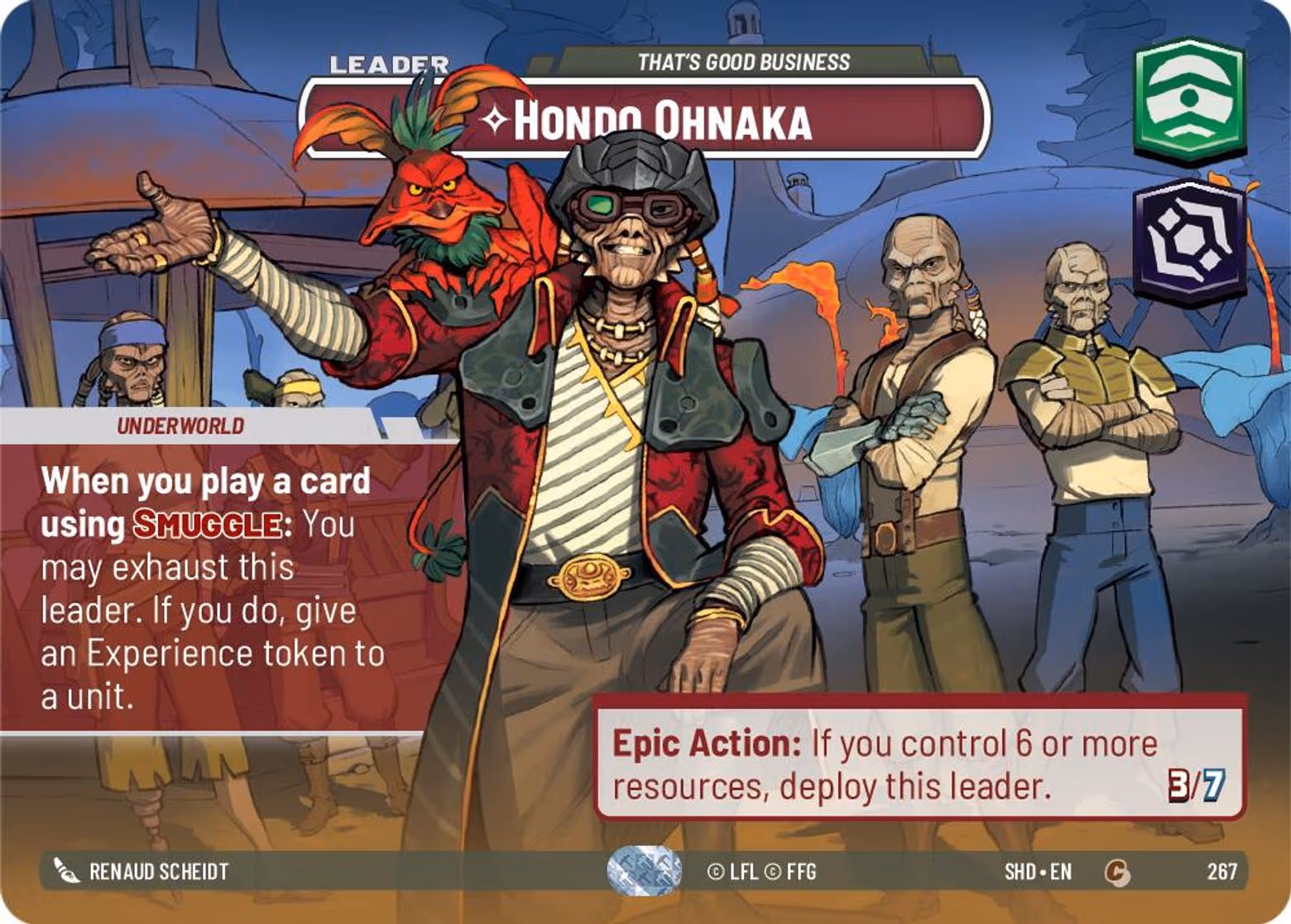 Hondo Ohnaka - That's Good Business SHD-267 Showcase Star Wars Unlimited card