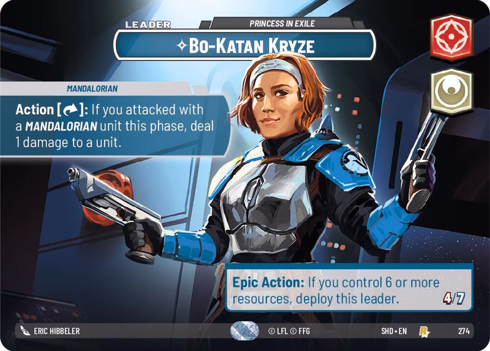 Bo-Katan Kryze - Princess in Exile SHD-274 Showcase Star Wars Unlimited card