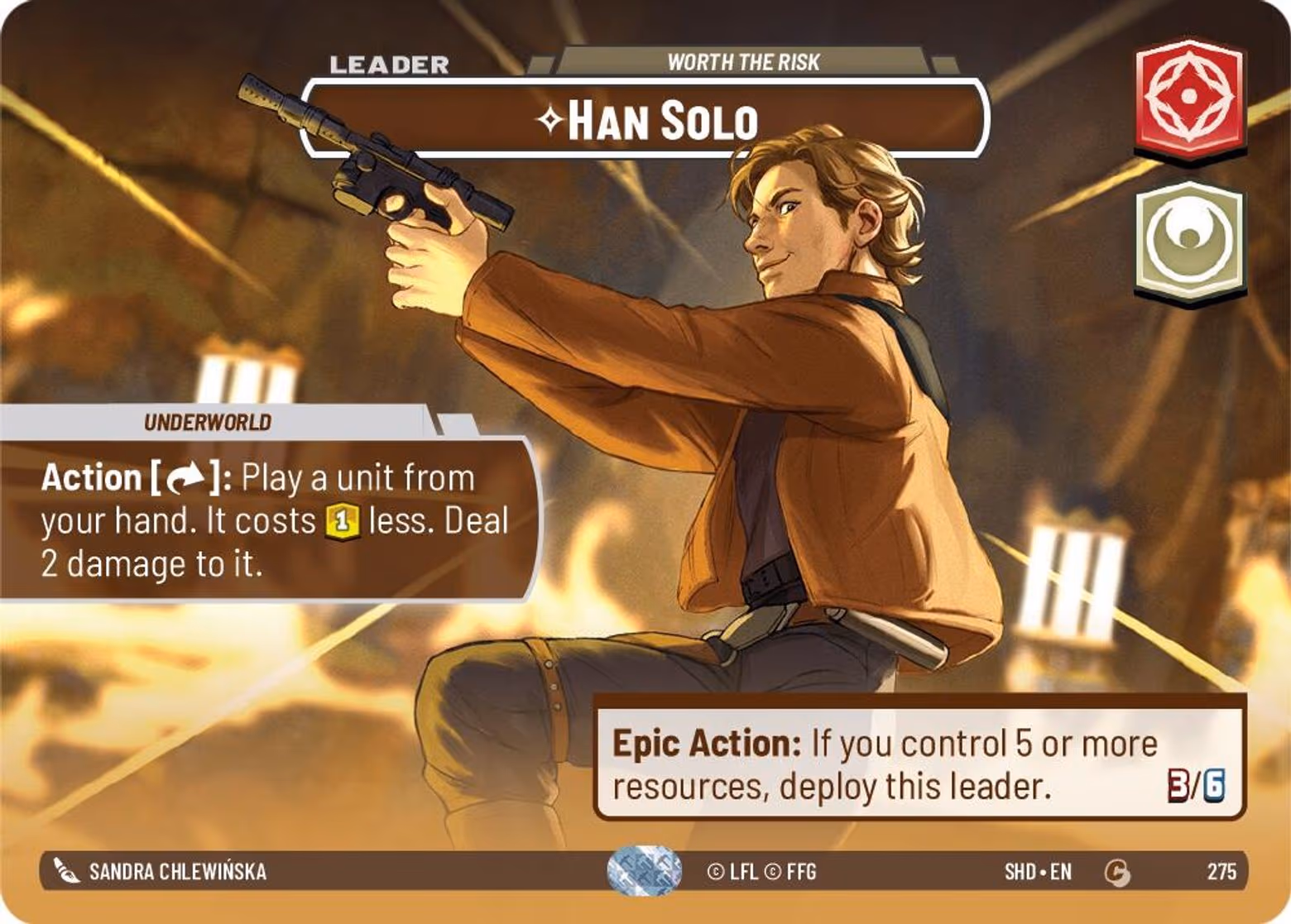 Han Solo - Worth the Risk SHD-275 Showcase Star Wars Unlimited card