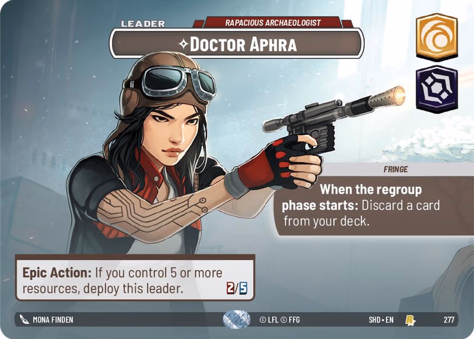 Doctor Aphra - Rapacious Archaeologist SHD-277 Showcase Star Wars Unlimited card