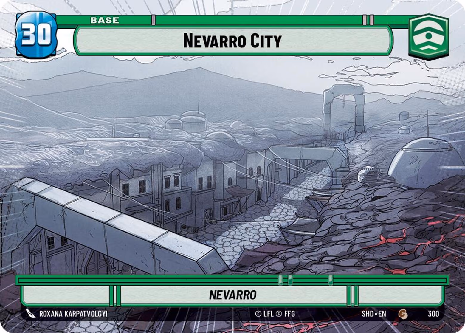 Nevarro City - Nevarro SHD-300 Hyperspace Star Wars Unlimited card