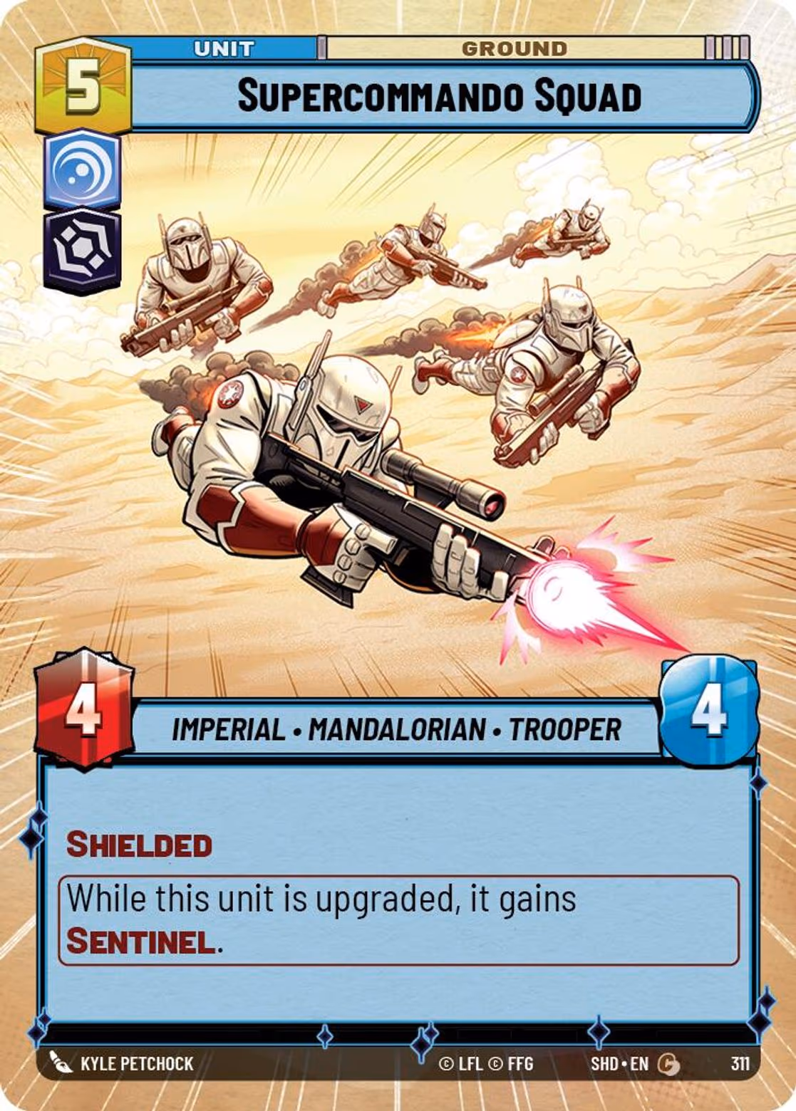 Supercommando Squad SHD-311 Hyperspace Star Wars Unlimited card