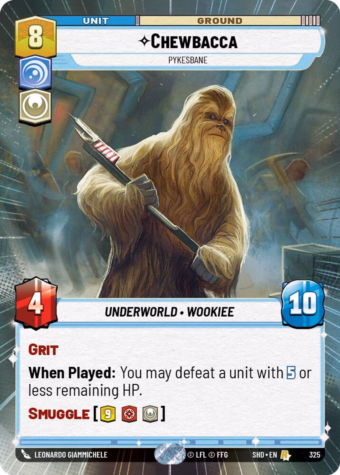 Chewbacca - Pykesbane SHD-325 Hyperspace Star Wars Unlimited card