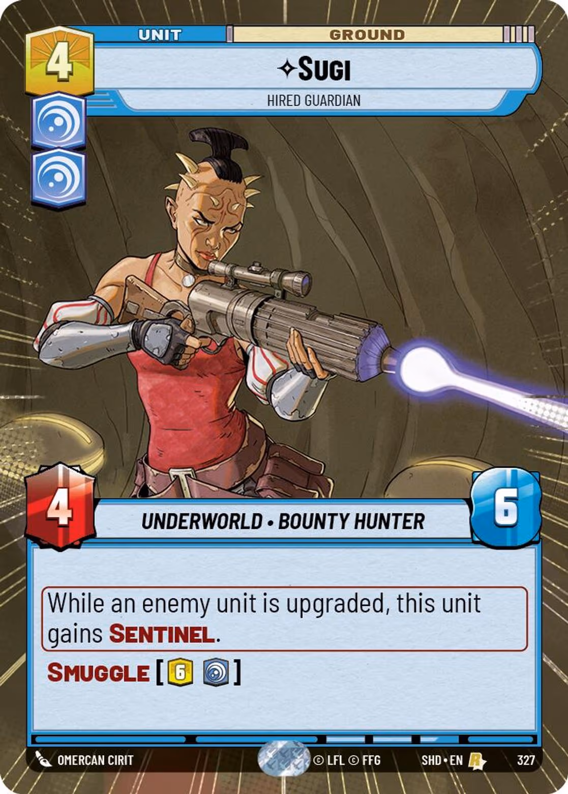 Sugi - Hired Guardian SHD-327 Hyperspace Star Wars Unlimited card