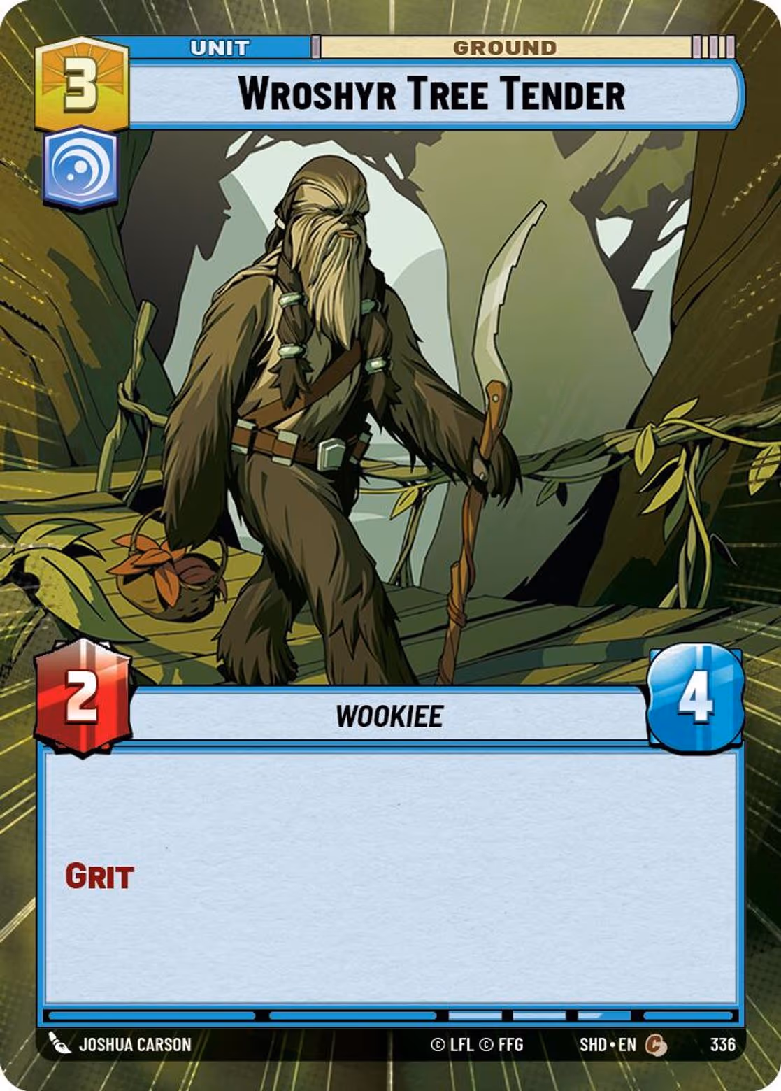 Wroshyr Tree Tender SHD-336 Hyperspace Star Wars Unlimited card