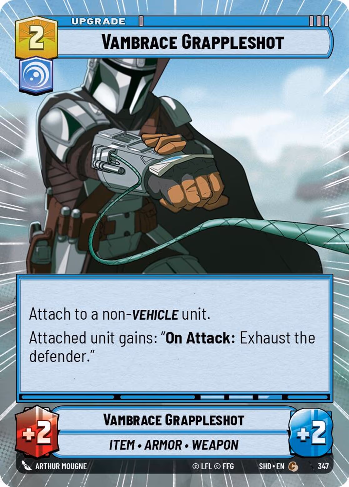 Vambrace Grappleshot SHD-347 Hyperspace Star Wars Unlimited card