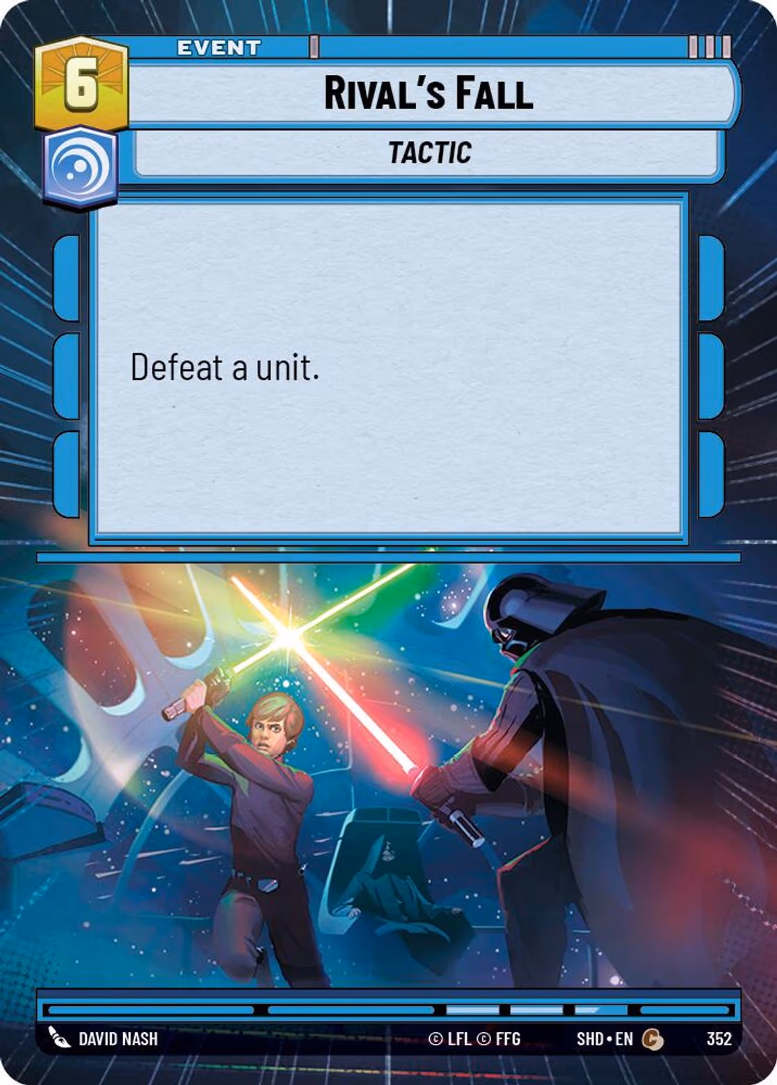 Rival's Fall SHD-352 Hyperspace Star Wars Unlimited card