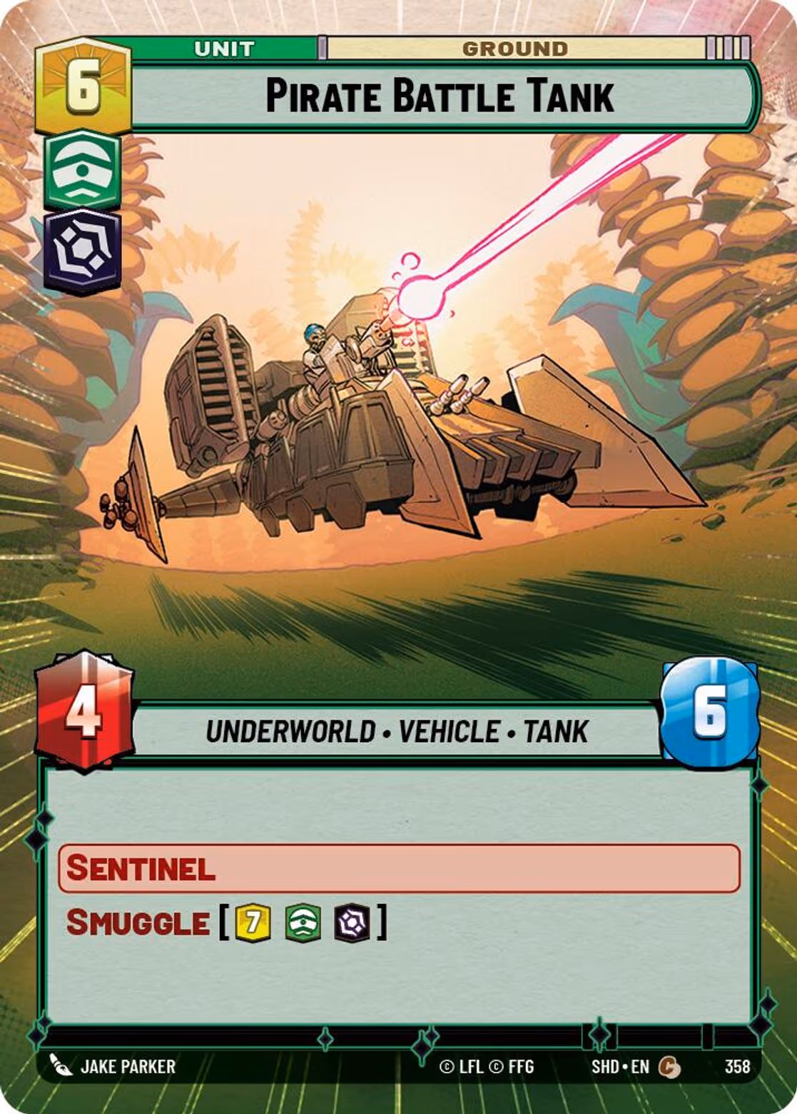 Pirate Battle Tank SHD-358 Hyperspace Star Wars Unlimited card