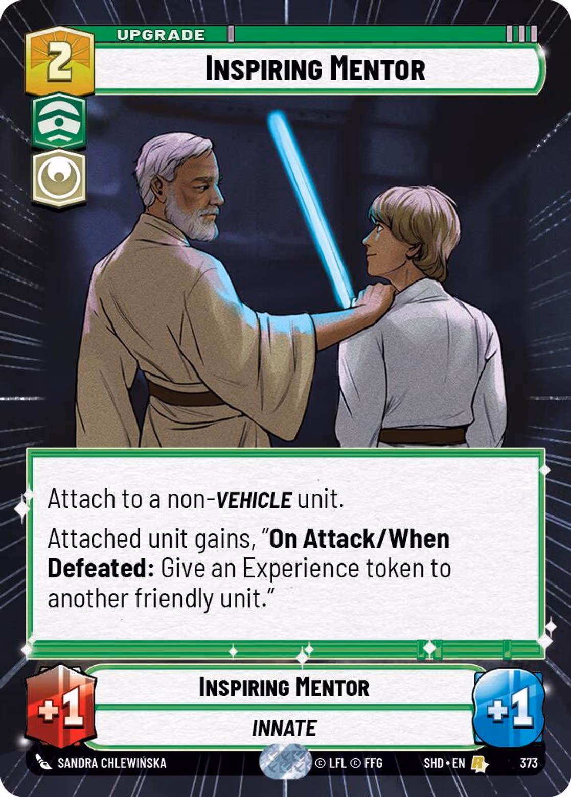 Inspiring Mentor SHD-373 Hyperspace Star Wars Unlimited card