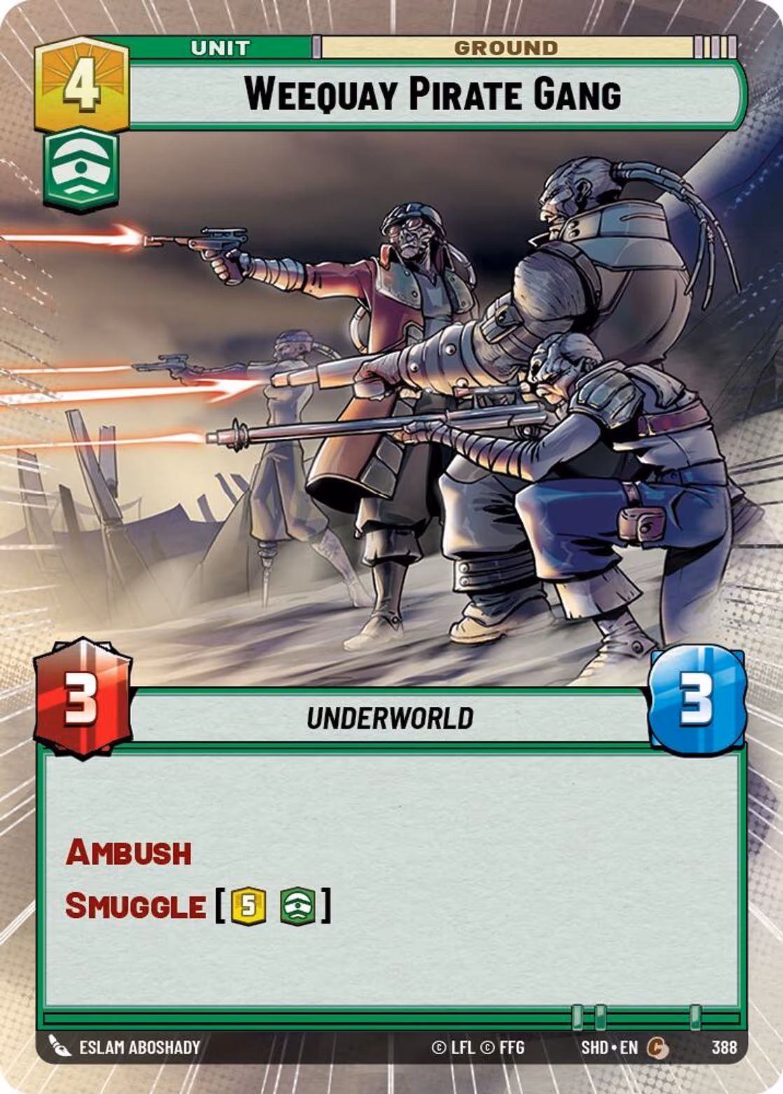 Weequay Pirate Gang SHD-388 Hyperspace Star Wars Unlimited card