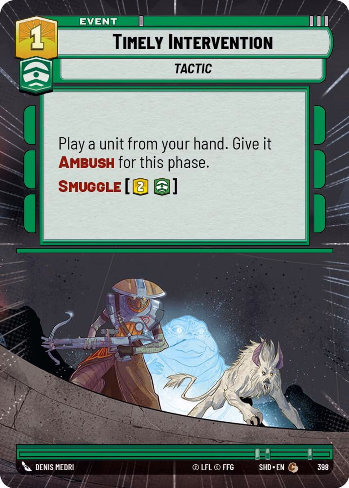Timely Intervention SHD-398 Hyperspace Star Wars Unlimited card