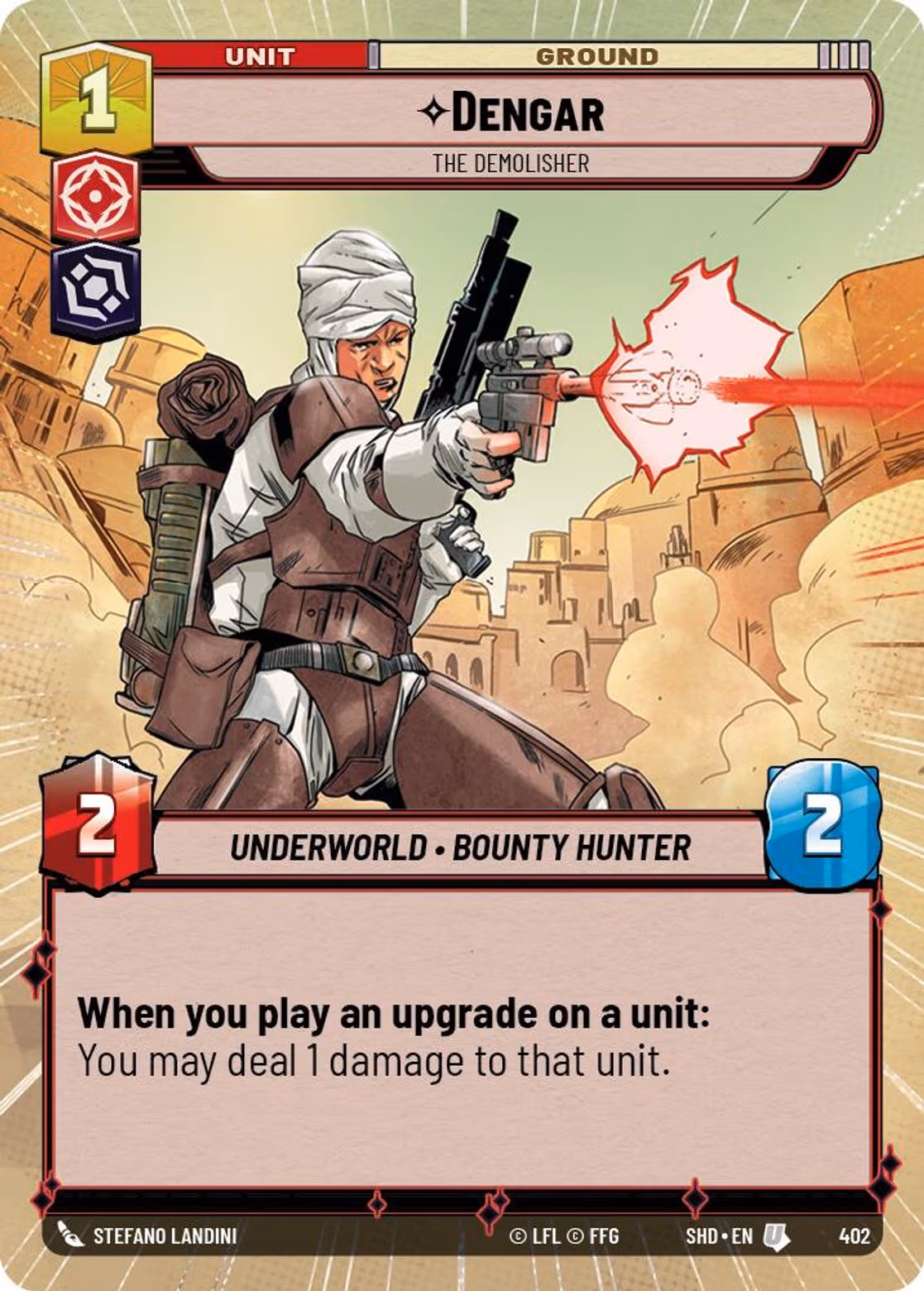 Dengar - The Demolisher SHD-402 Hyperspace Star Wars Unlimited card