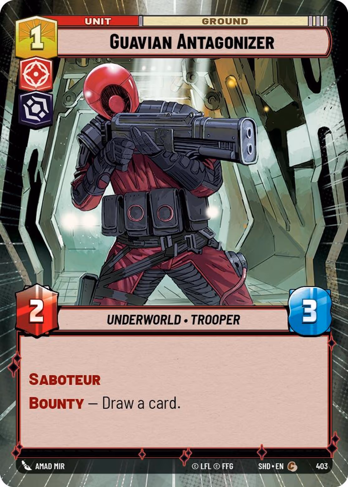 Guavian Antagonizer SHD-403 Hyperspace Star Wars Unlimited card