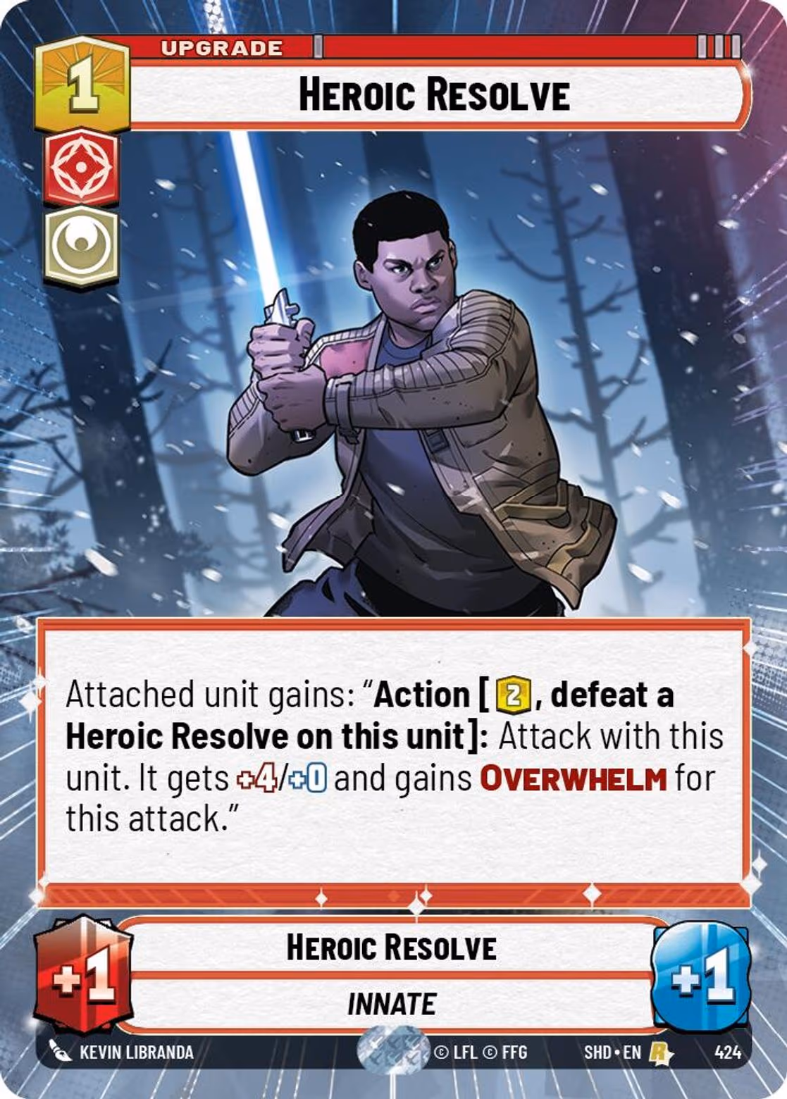 Heroic Resolve SHD-424 Hyperspace Star Wars Unlimited card