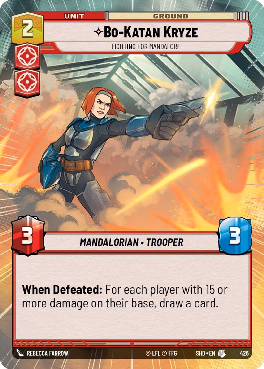 Bo-Katan Kryze - Fighting For Mandalore SHD-426 Hyperspace Star Wars Unlimited card
