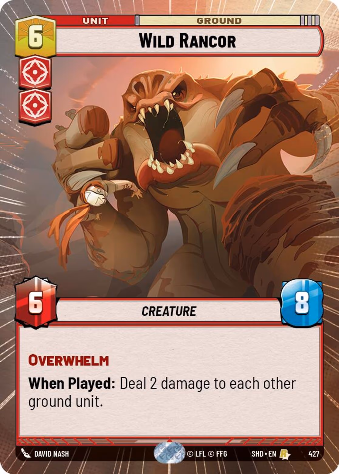 Wild Rancor SHD-427 Hyperspace Star Wars Unlimited card