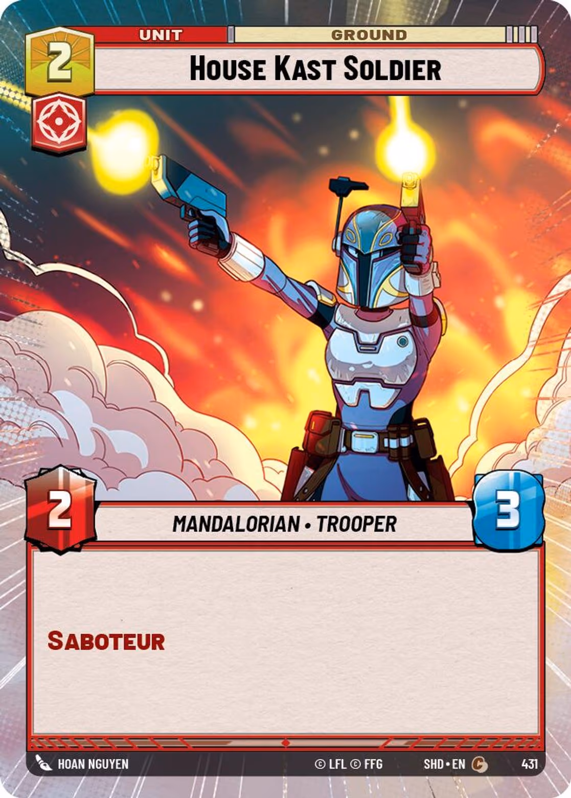 House Kast Soldier SHD-431 Hyperspace Star Wars Unlimited card