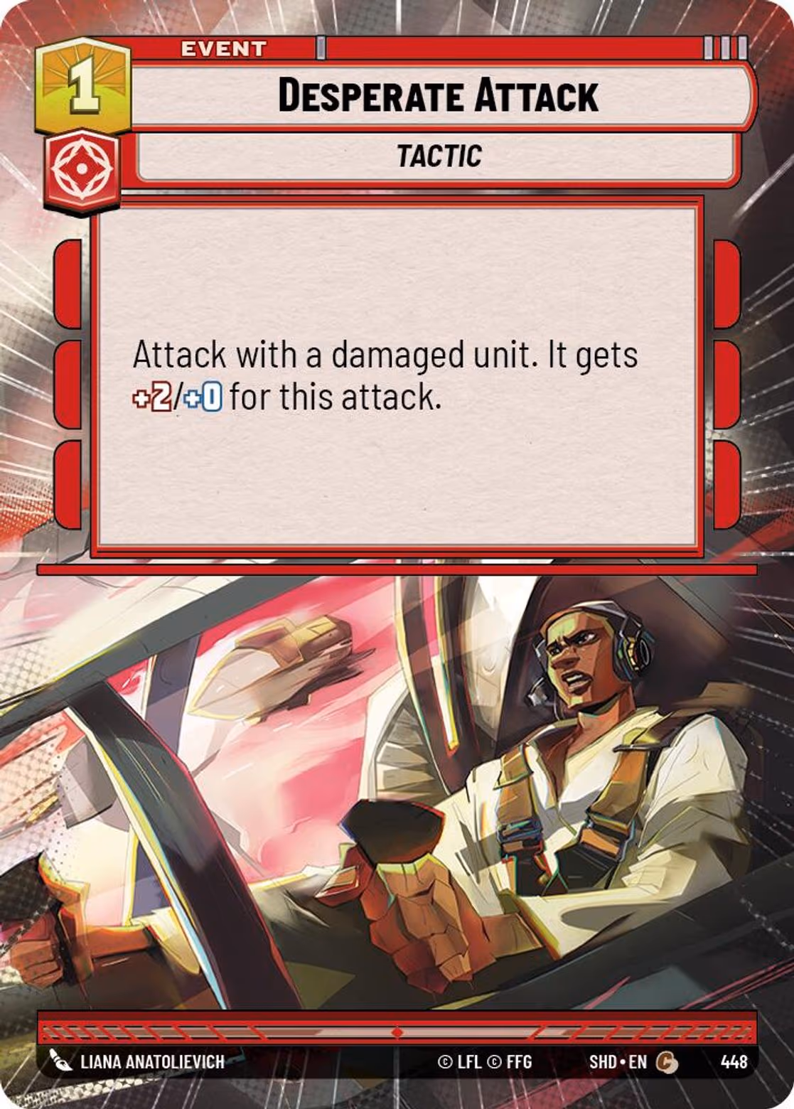 Desperate Attack SHD-448 Hyperspace Star Wars Unlimited card