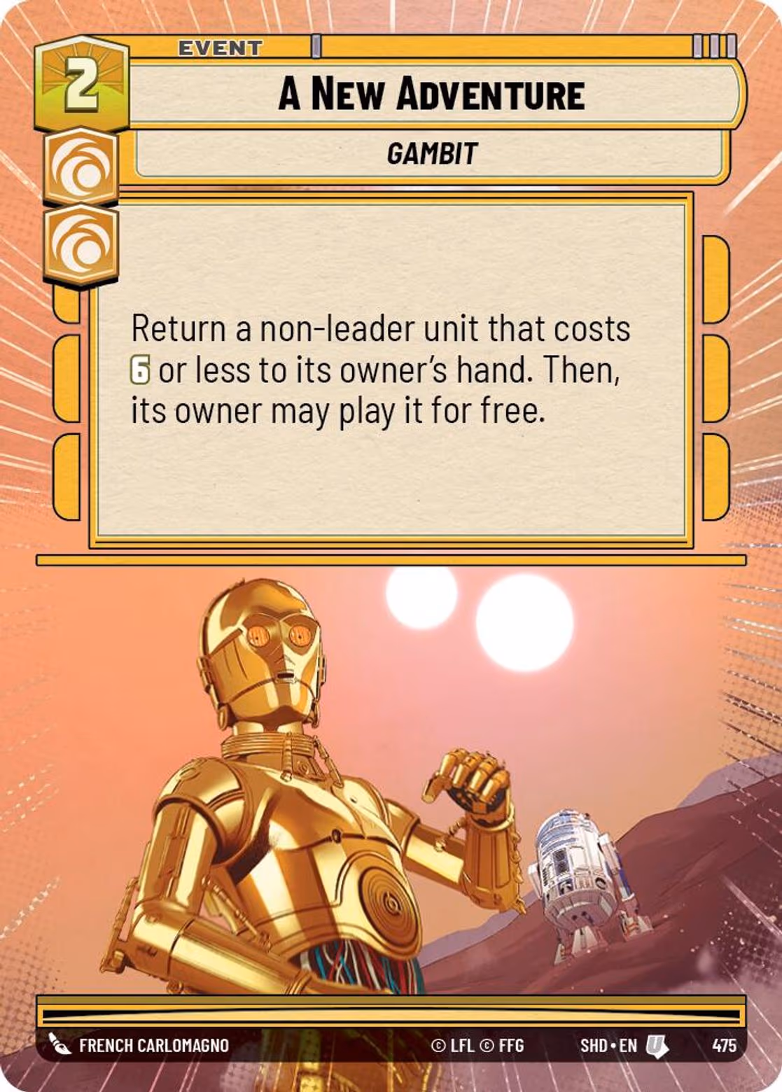 A New Adventure SHD-475 Hyperspace Star Wars Unlimited card